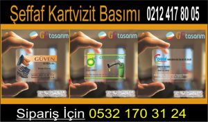 şeffaf kartvizit basımı